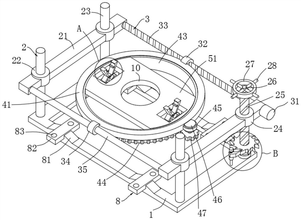 Truck rear axle housing multi-procedure machining clamp and clamping and using method