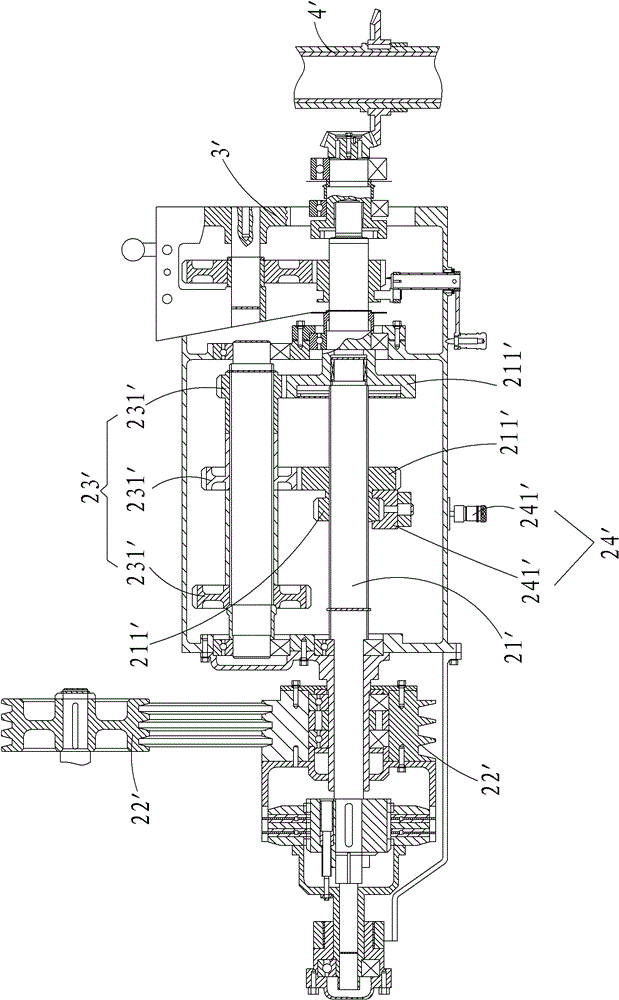 Main driving and speed-changing system of drilling machine as well as operating mechanism of the drilling machine