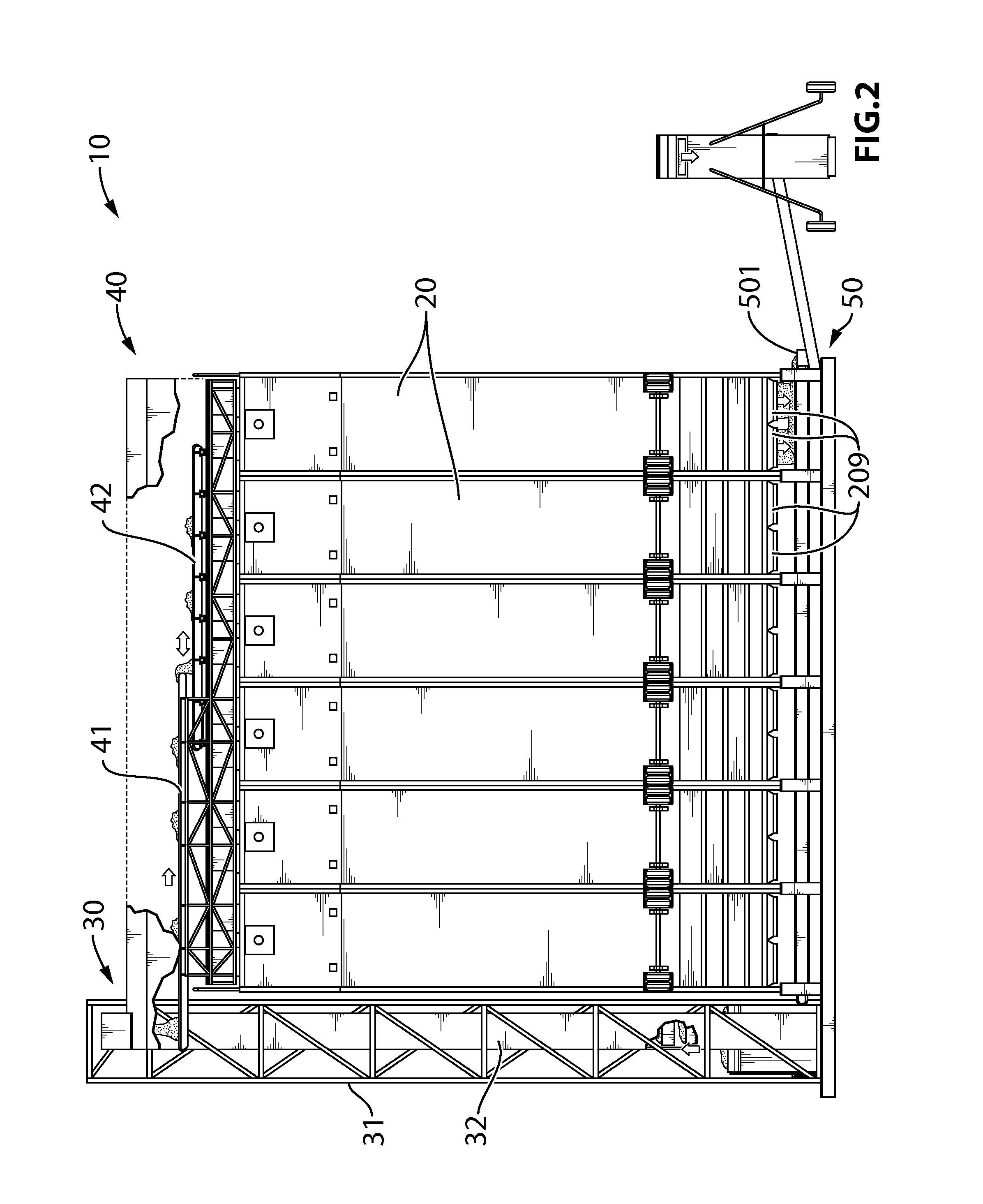 Mobile dry material storage