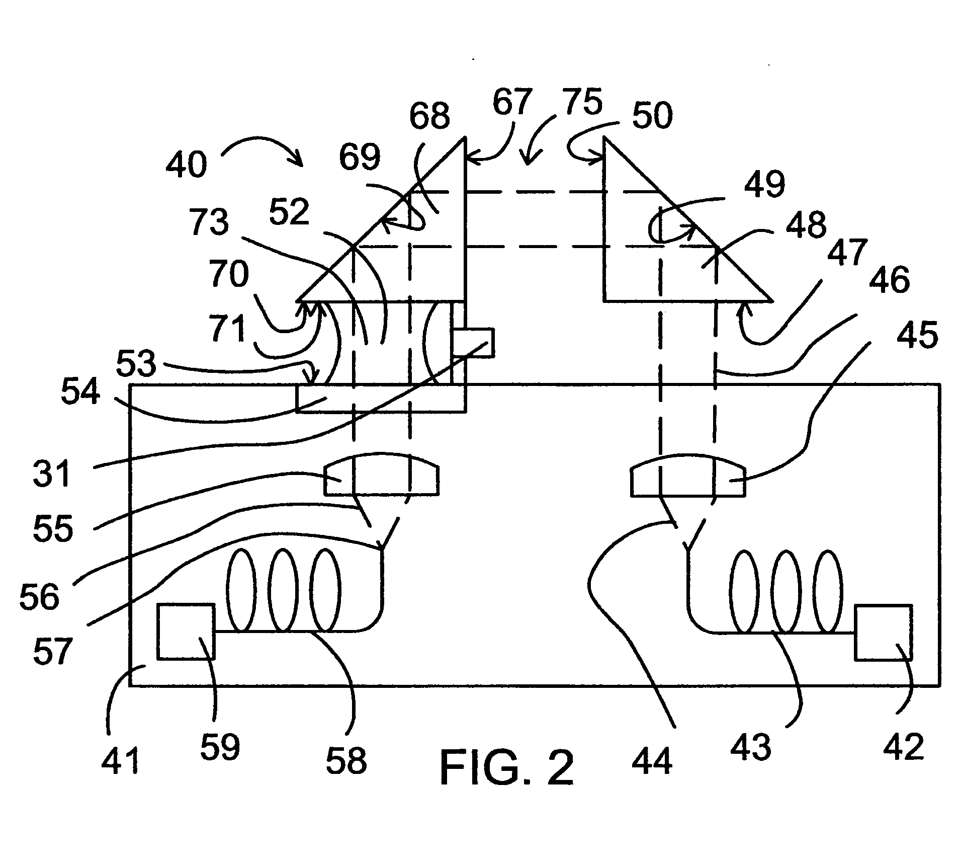 Optical devices, systems and method for producing a collimated light path