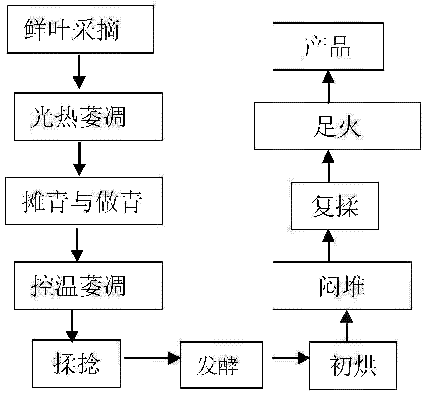 Method for preparing nectar-flavor black tea from Lingyun pekoe