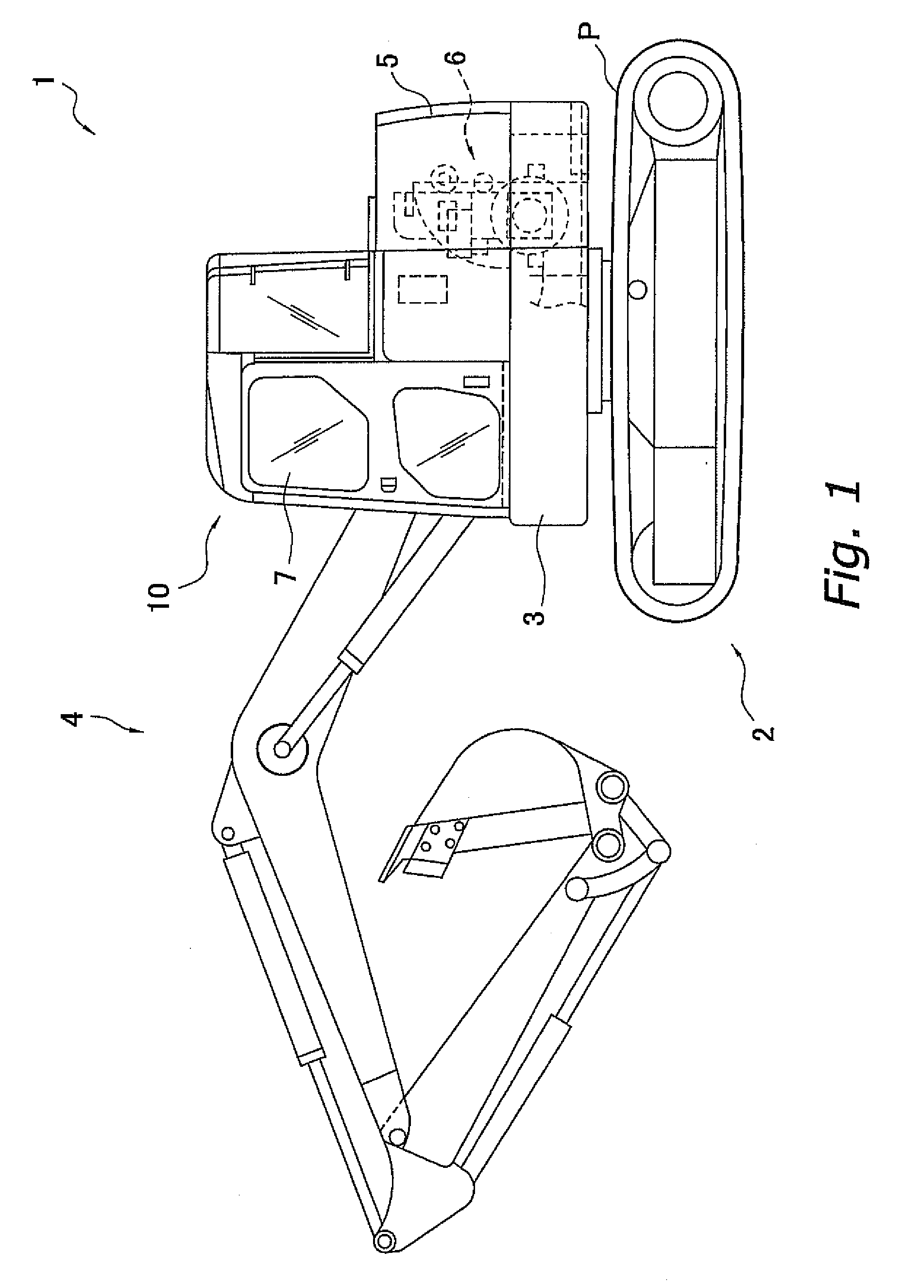 Cab structure of construction machine