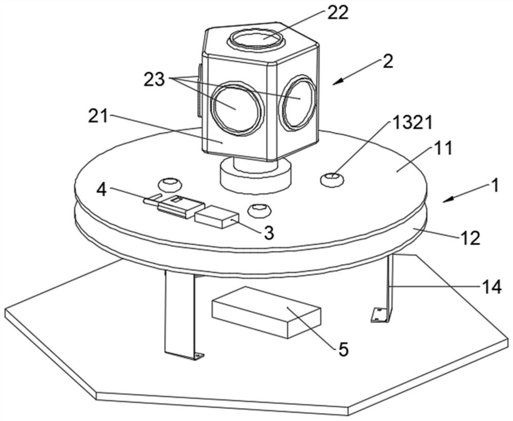 Unmanned aerial vehicle panoramic image real-time monitoring structure and unmanned aerial vehicle