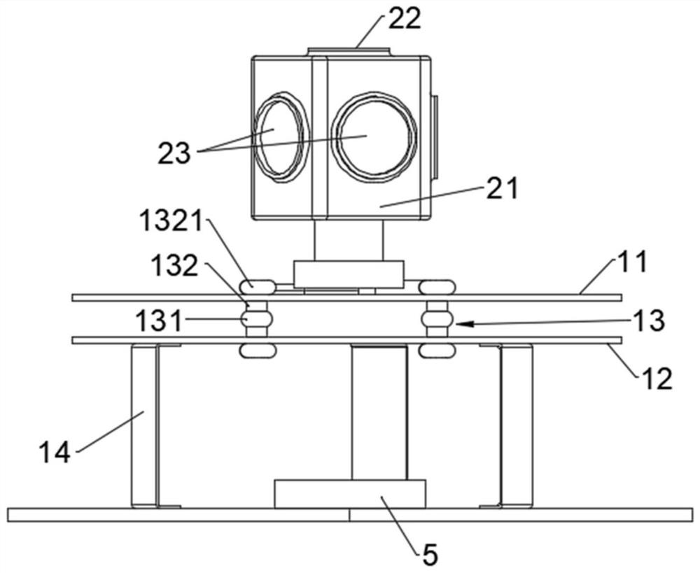 Unmanned aerial vehicle panoramic image real-time monitoring structure and unmanned aerial vehicle