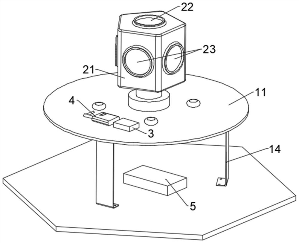 Unmanned aerial vehicle panoramic image real-time monitoring structure and unmanned aerial vehicle