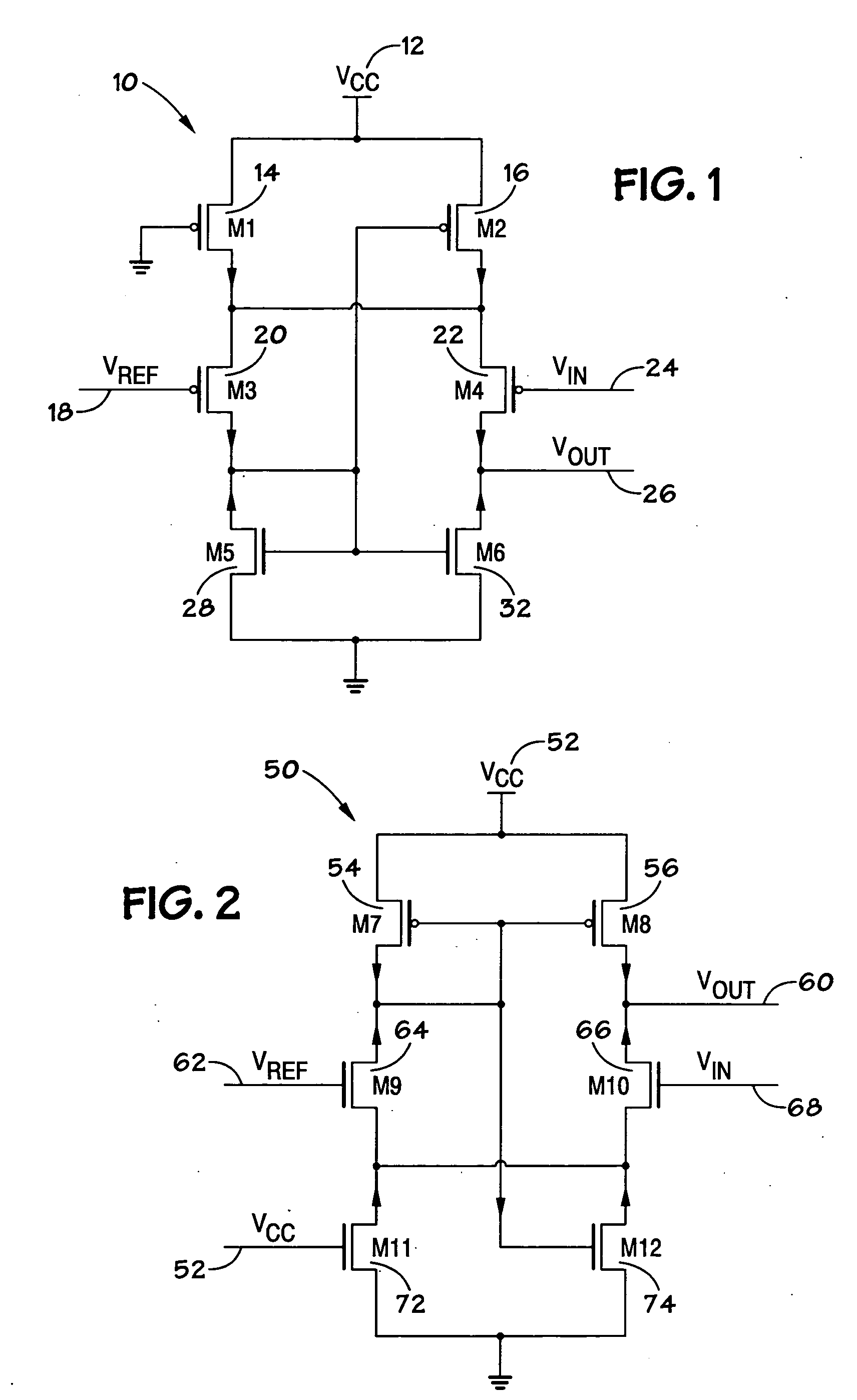 Low voltage CMOS differential amplifier