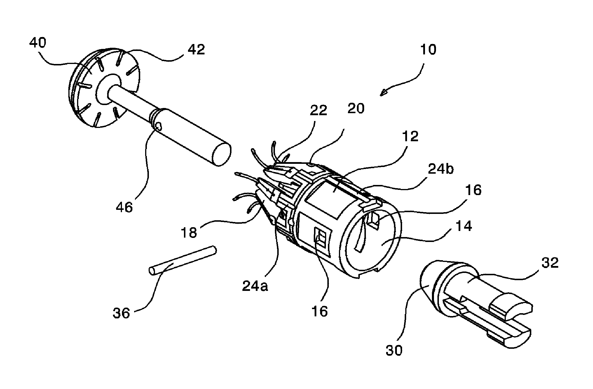 Device for performing end-to-end anastomosis