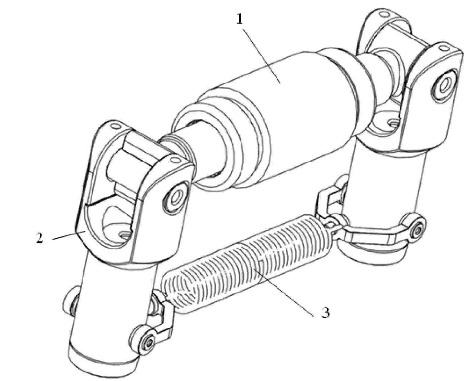 Combined hinge with double rotation freedom degrees