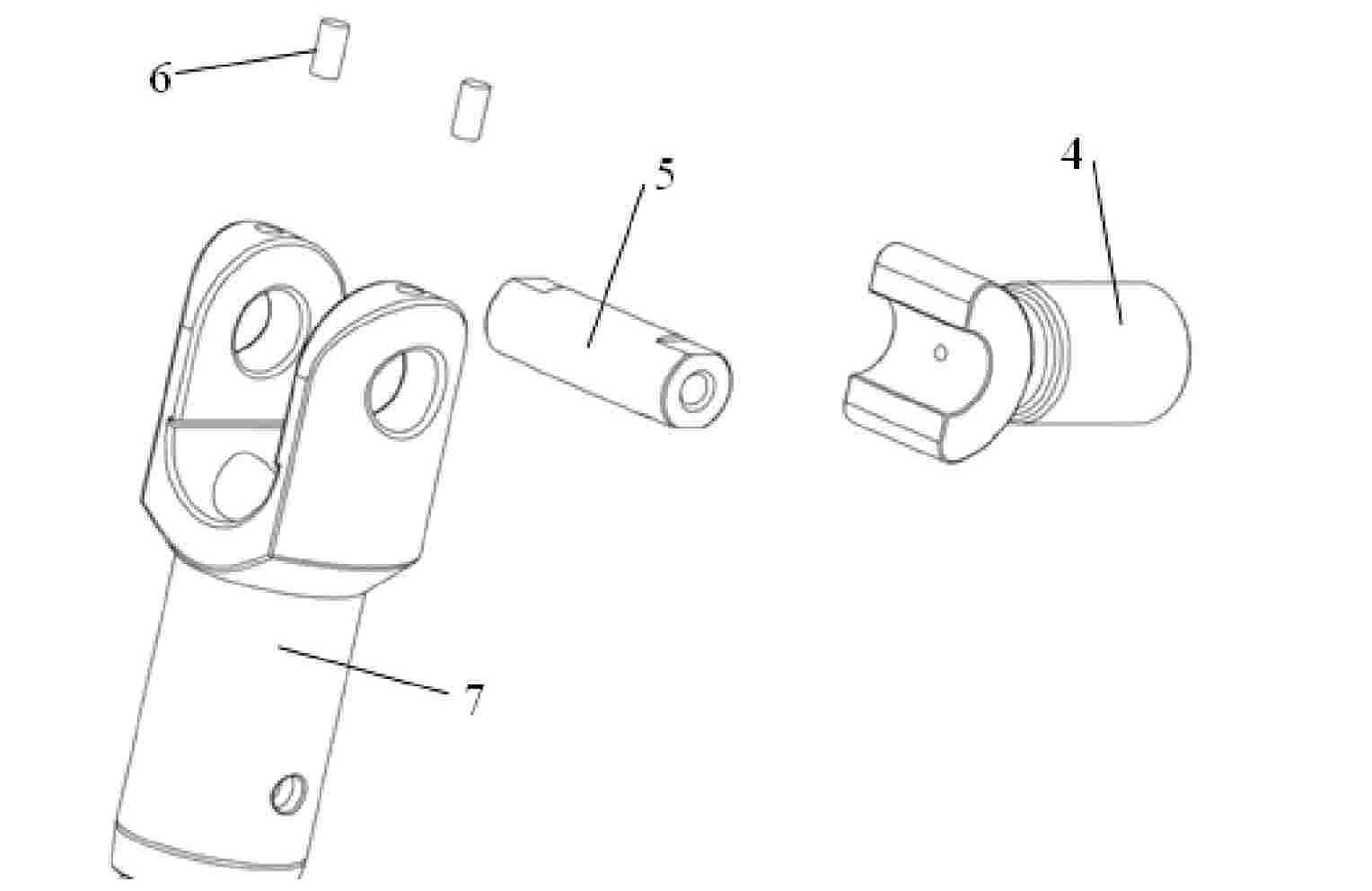 Combined hinge with double rotation freedom degrees