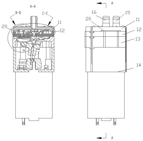 Pulse type fluid mixing diaphragm pump and mixing ratio design method thereof