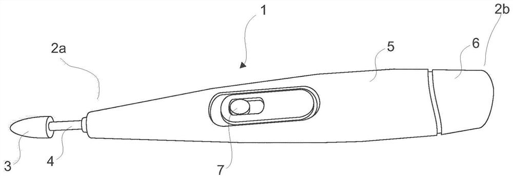 An eye treatment device and a method of using said device