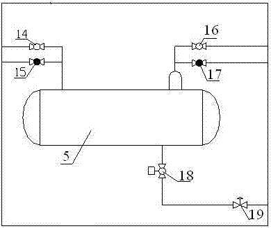 Ground high-low pressure mixed gas-liquid separation system based on multi-reservoir commingling production gas field