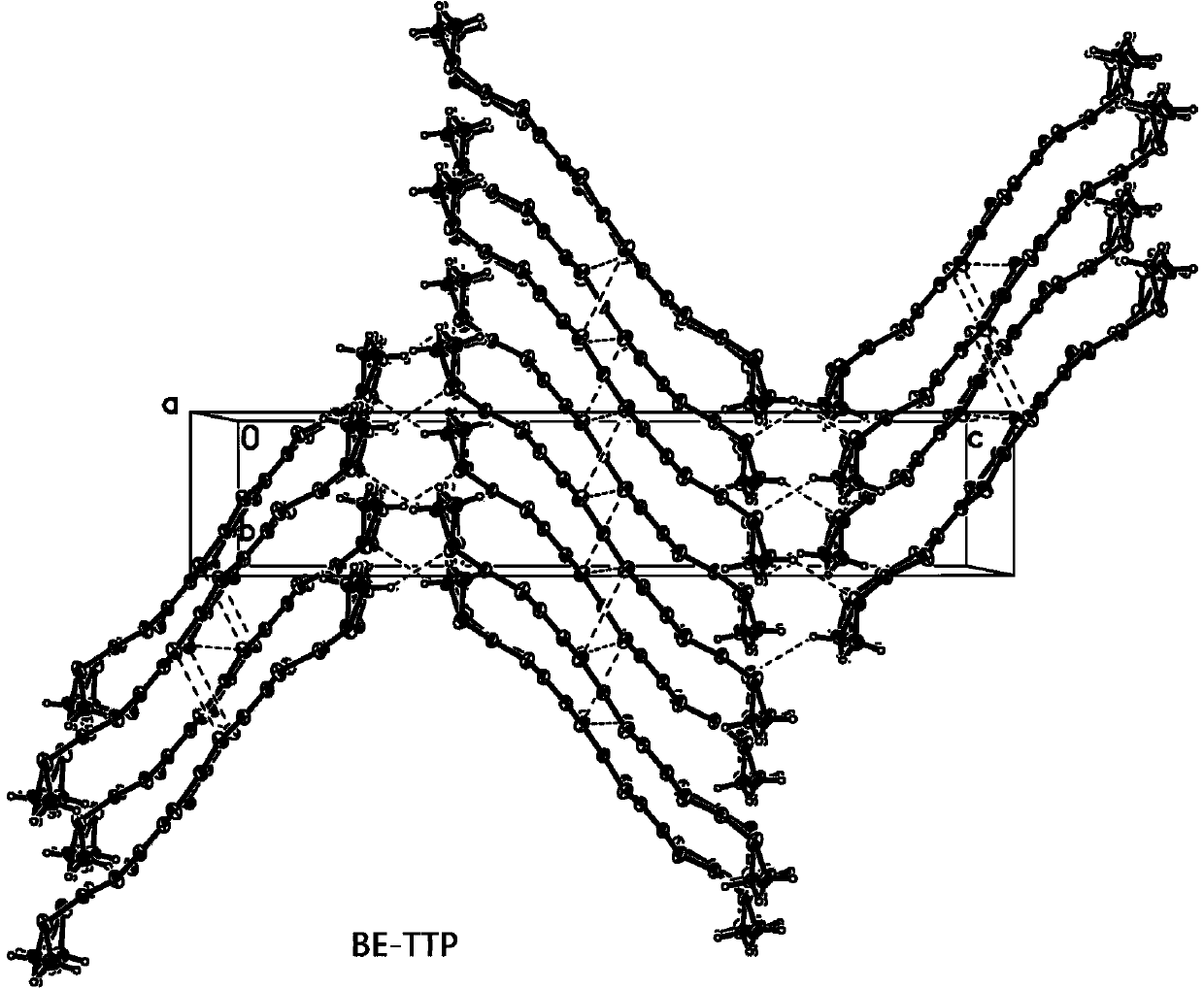 Bis(dithio hydrocarbon)-2,5-bis(1,3-dithiol-2-ylidene)-1,3,4,6-tetrathiapentalene (TTP) organic conductive crystal and preparation method thereof