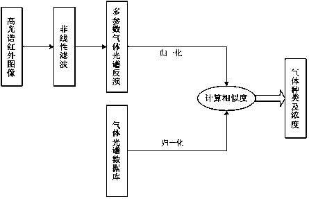 A gas detection method based on hyperspectral infrared image processing