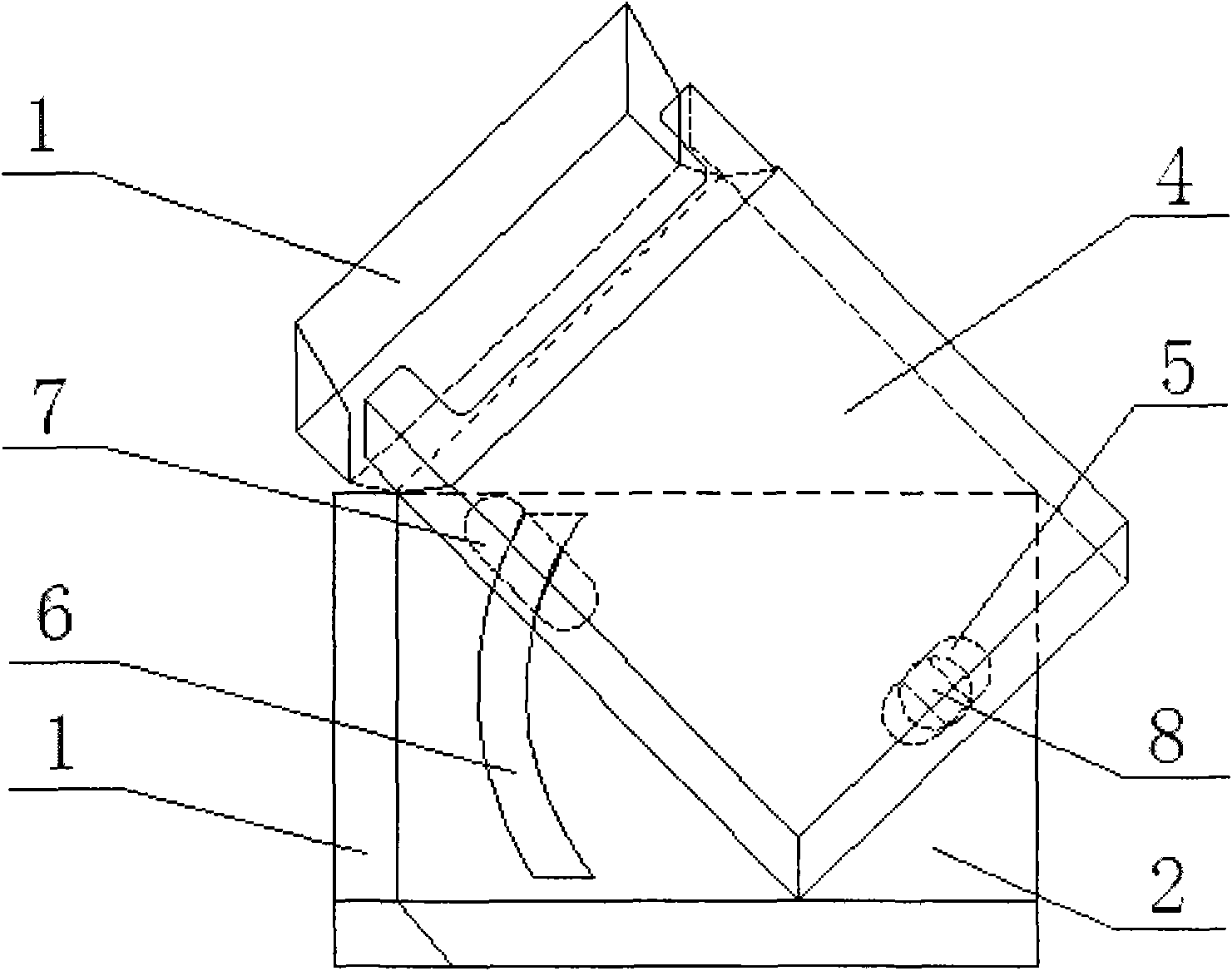 Rotary open type double layer packing box