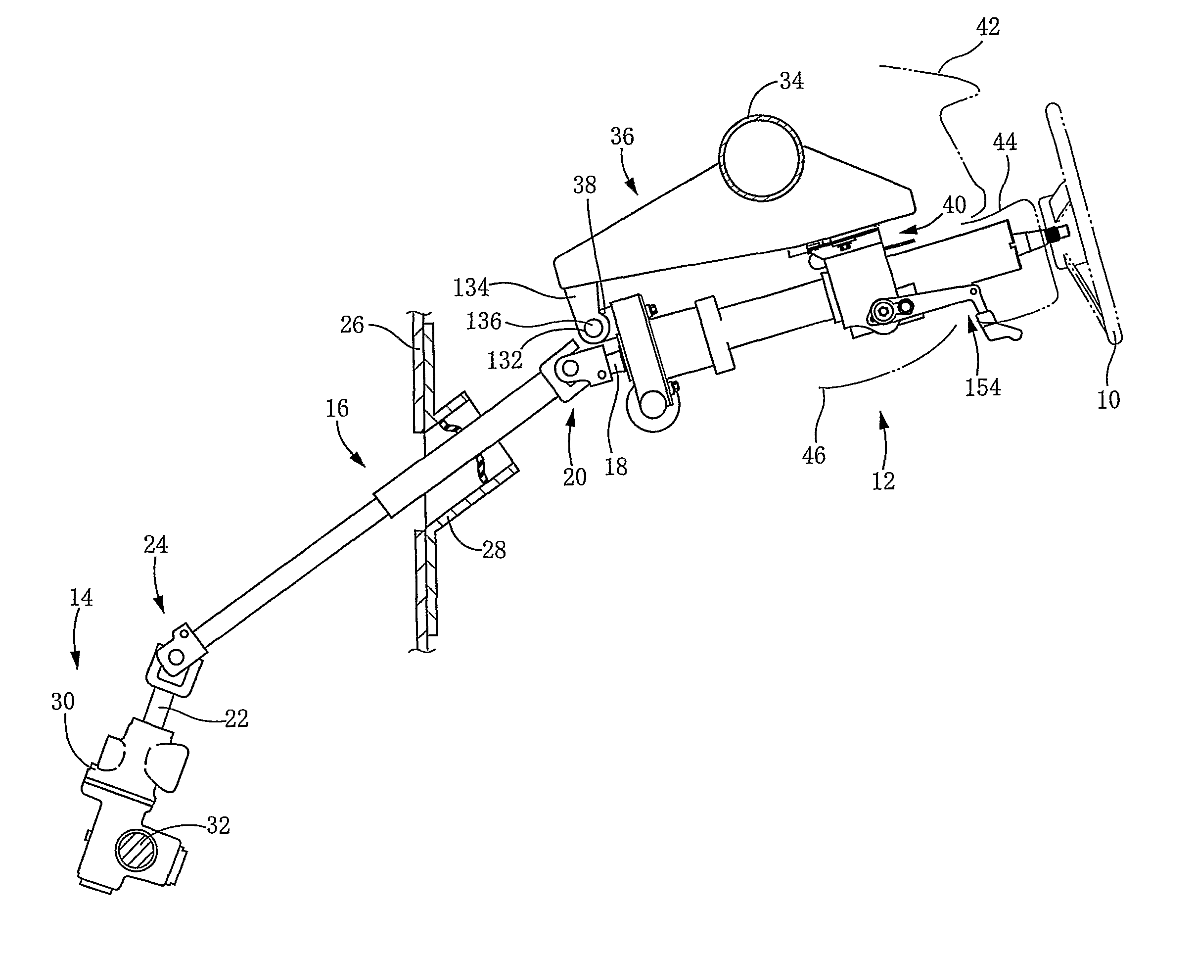 Steering-force transmitting apparatus for vehicle