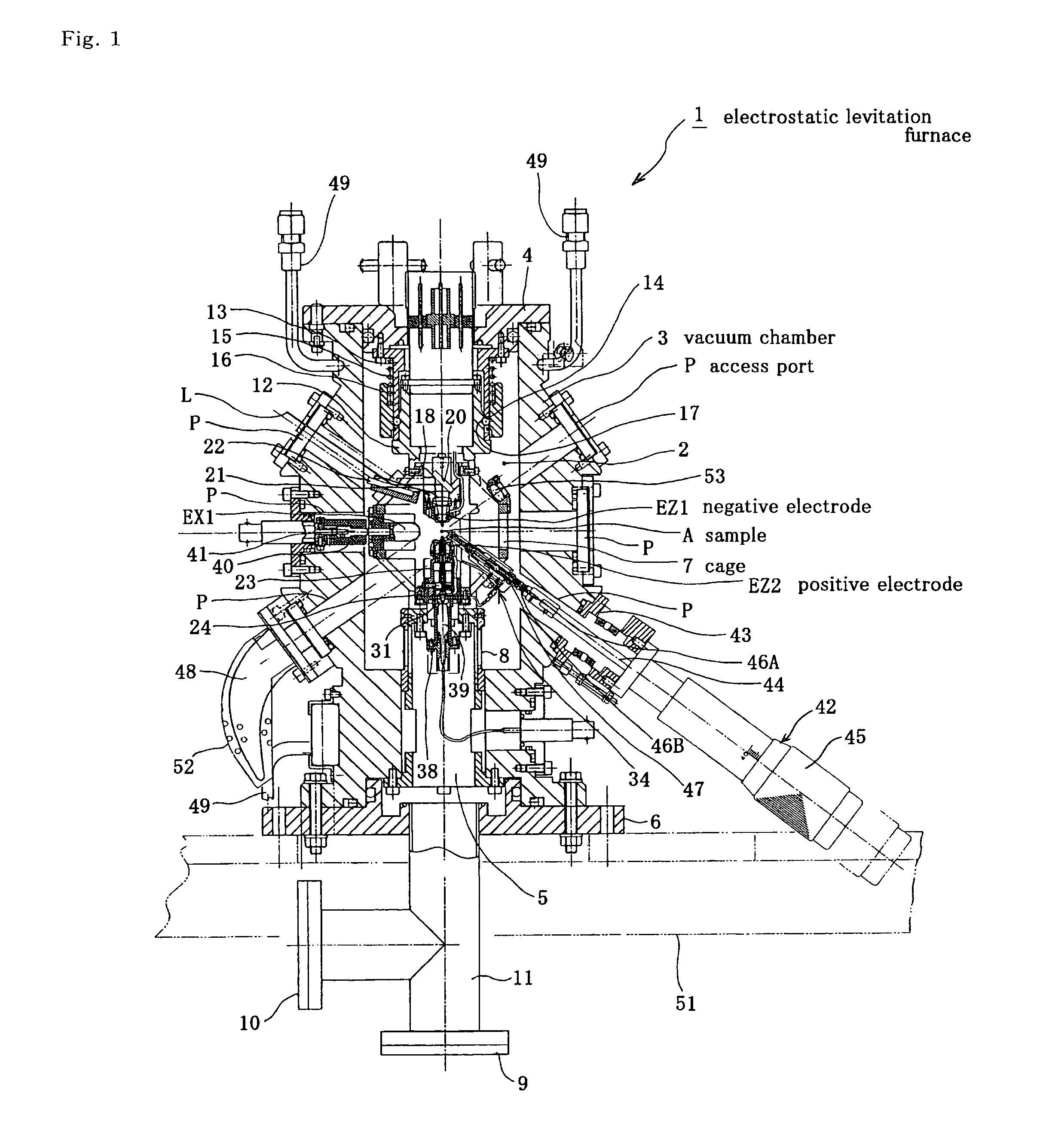 Electrostatic levitation furnance