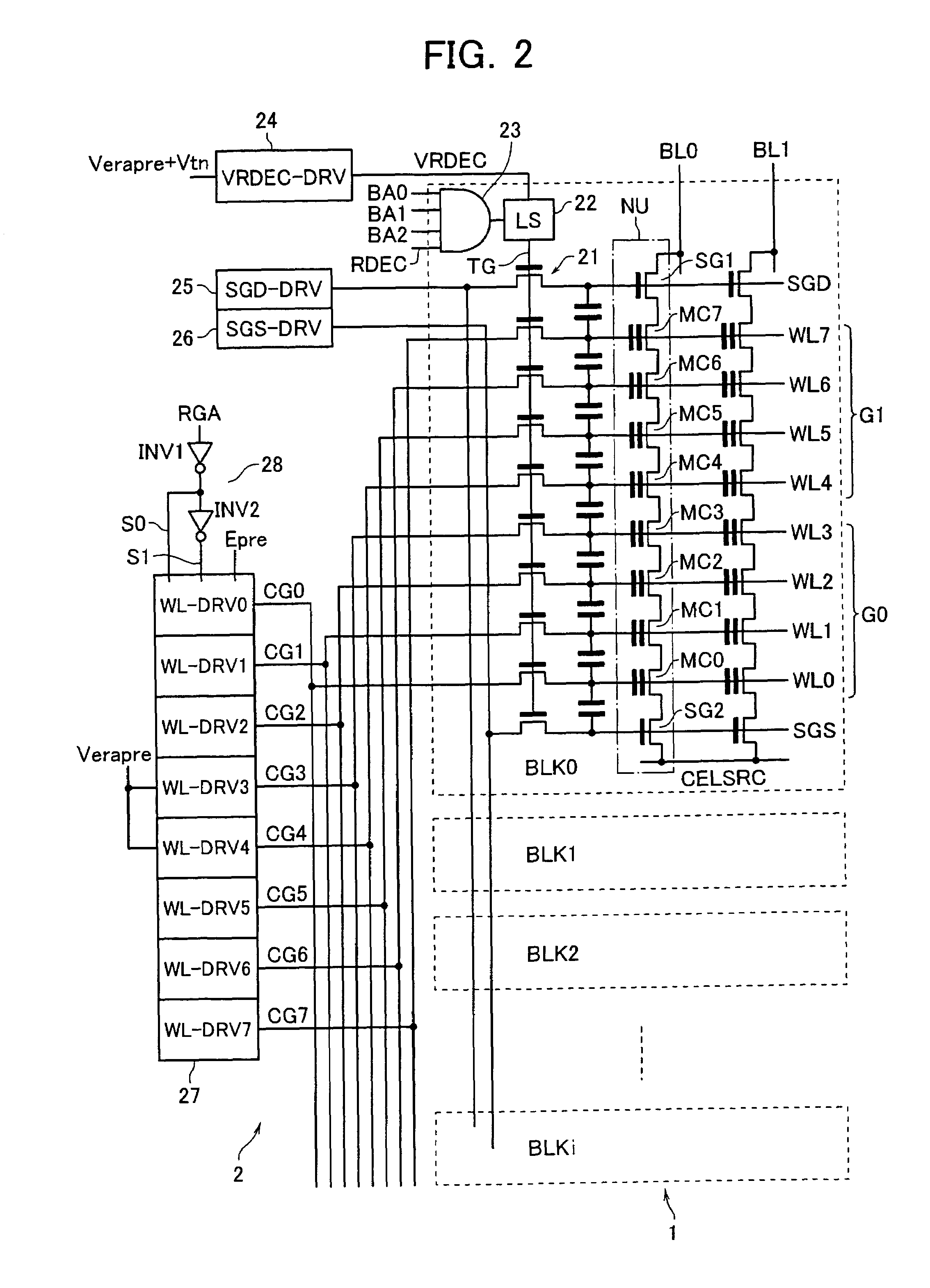 Non-volatile semiconductor memory device and electric device with the same