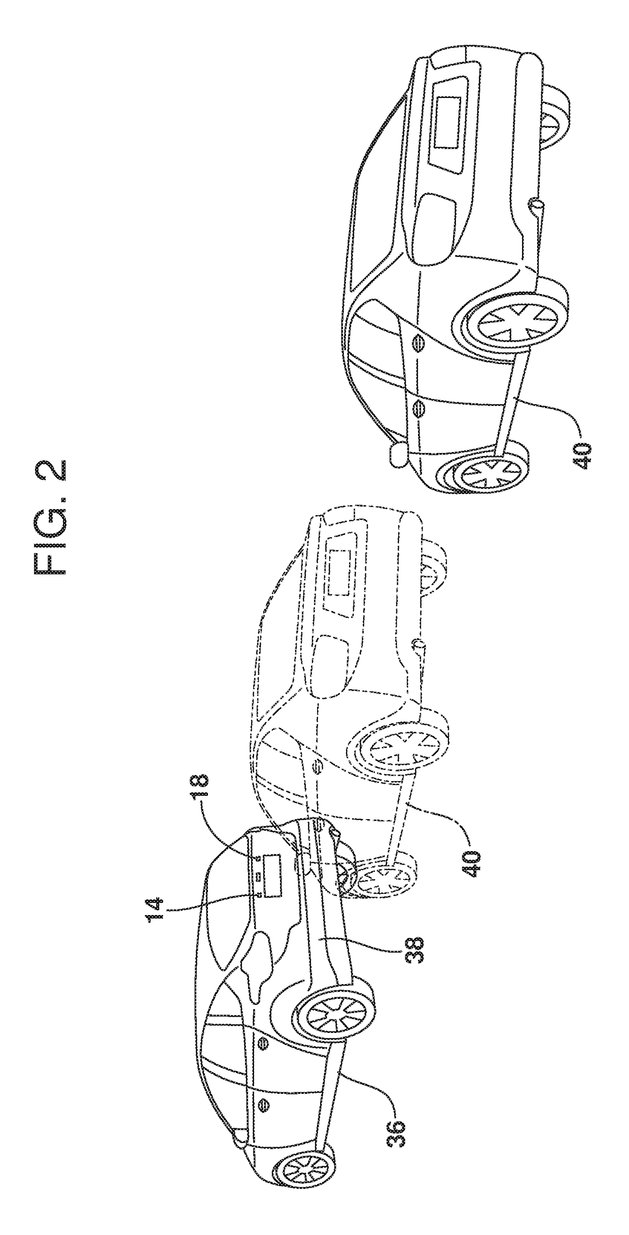 Collision protection system for a parked motor vehicle