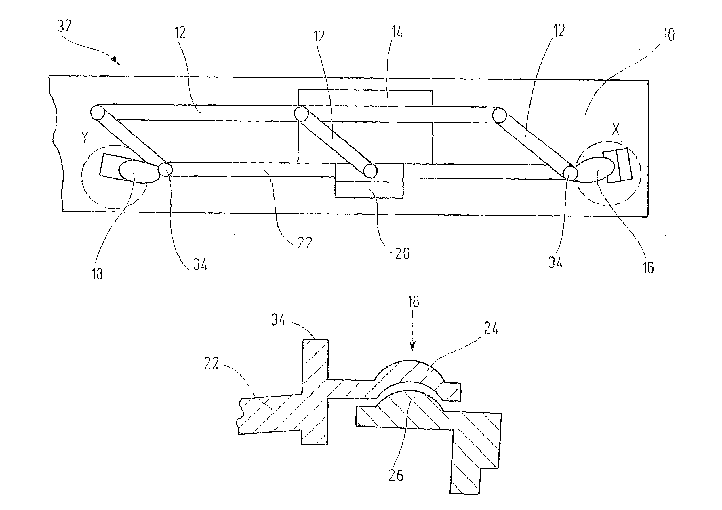 Fixing device for a windscreen wiper system