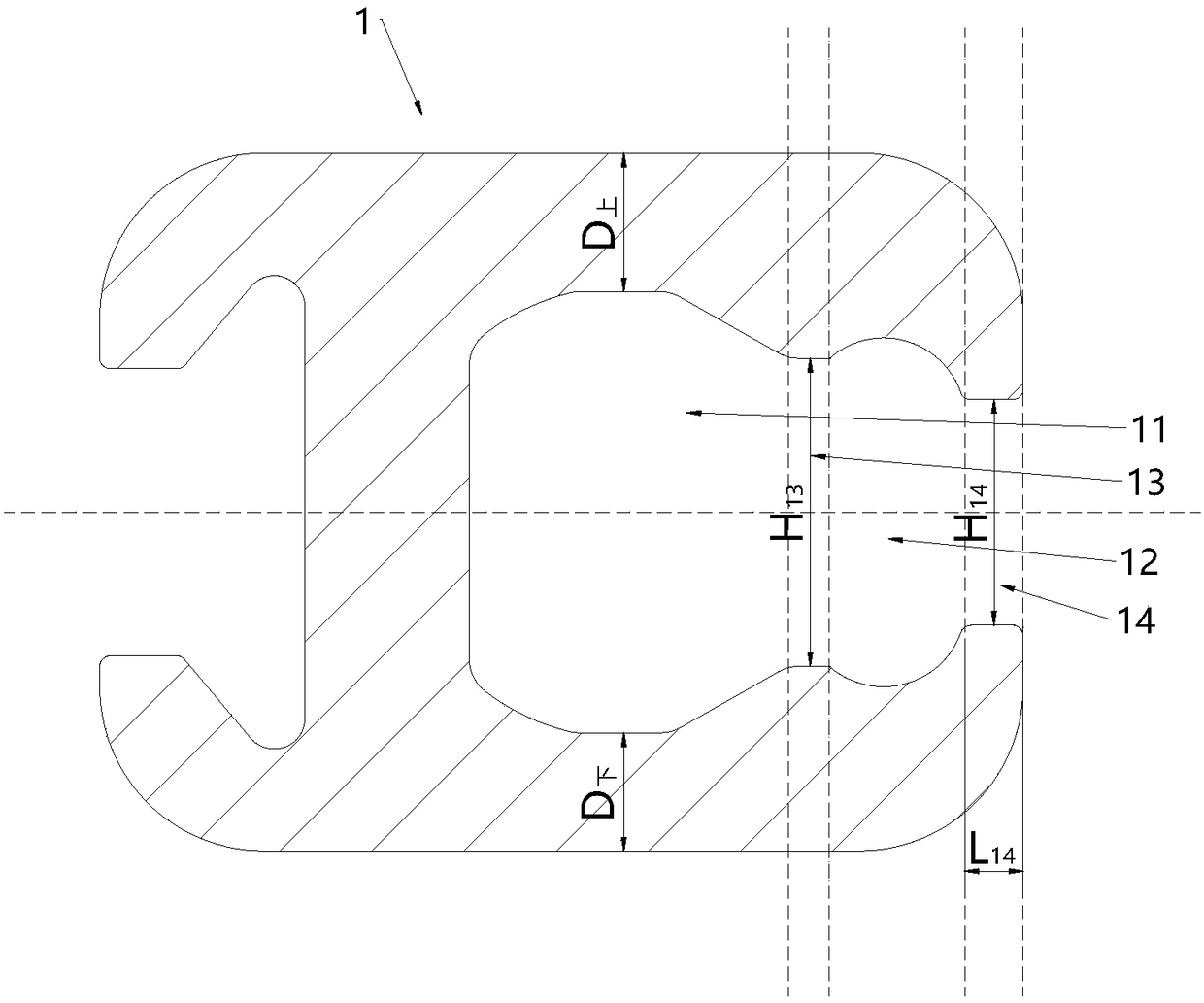 Telescopic device upturned end and mounting method thereof