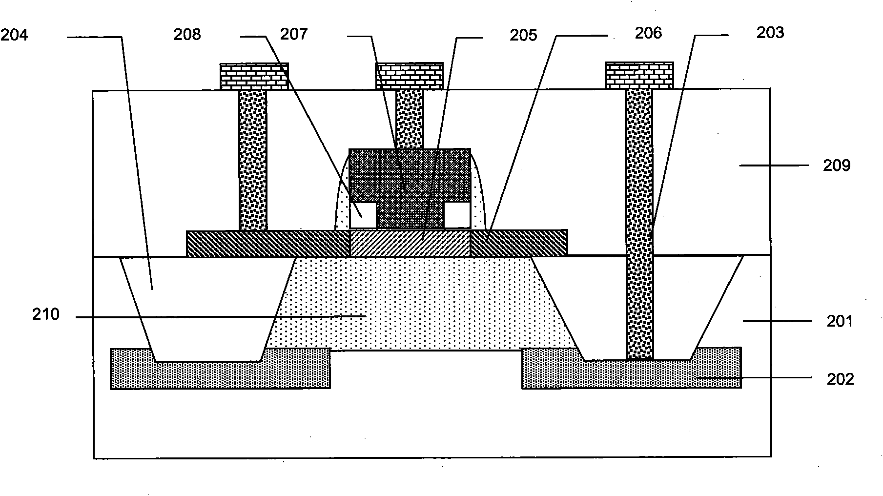 Electrode lead-out structure in STI process