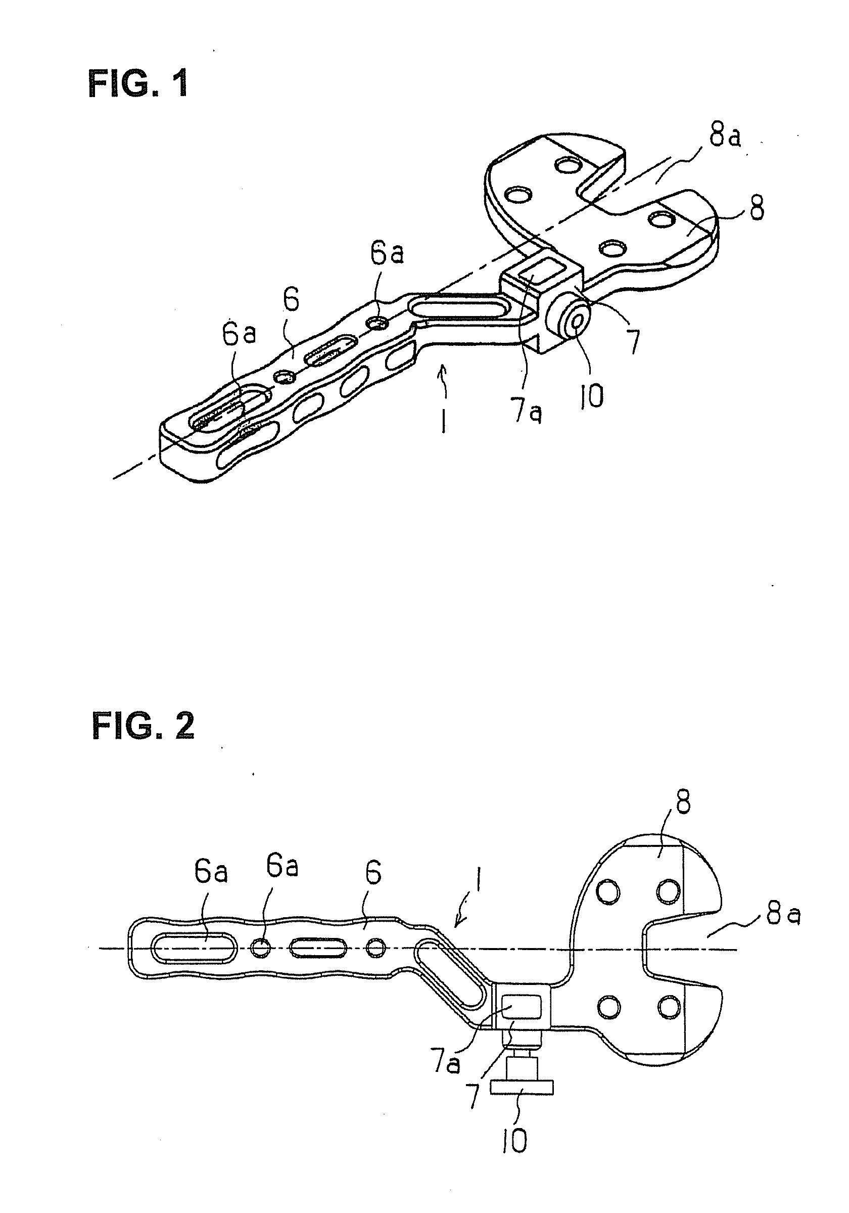 Bone Resection Jig Used in Artificial Knee Joint Replacement Surgery