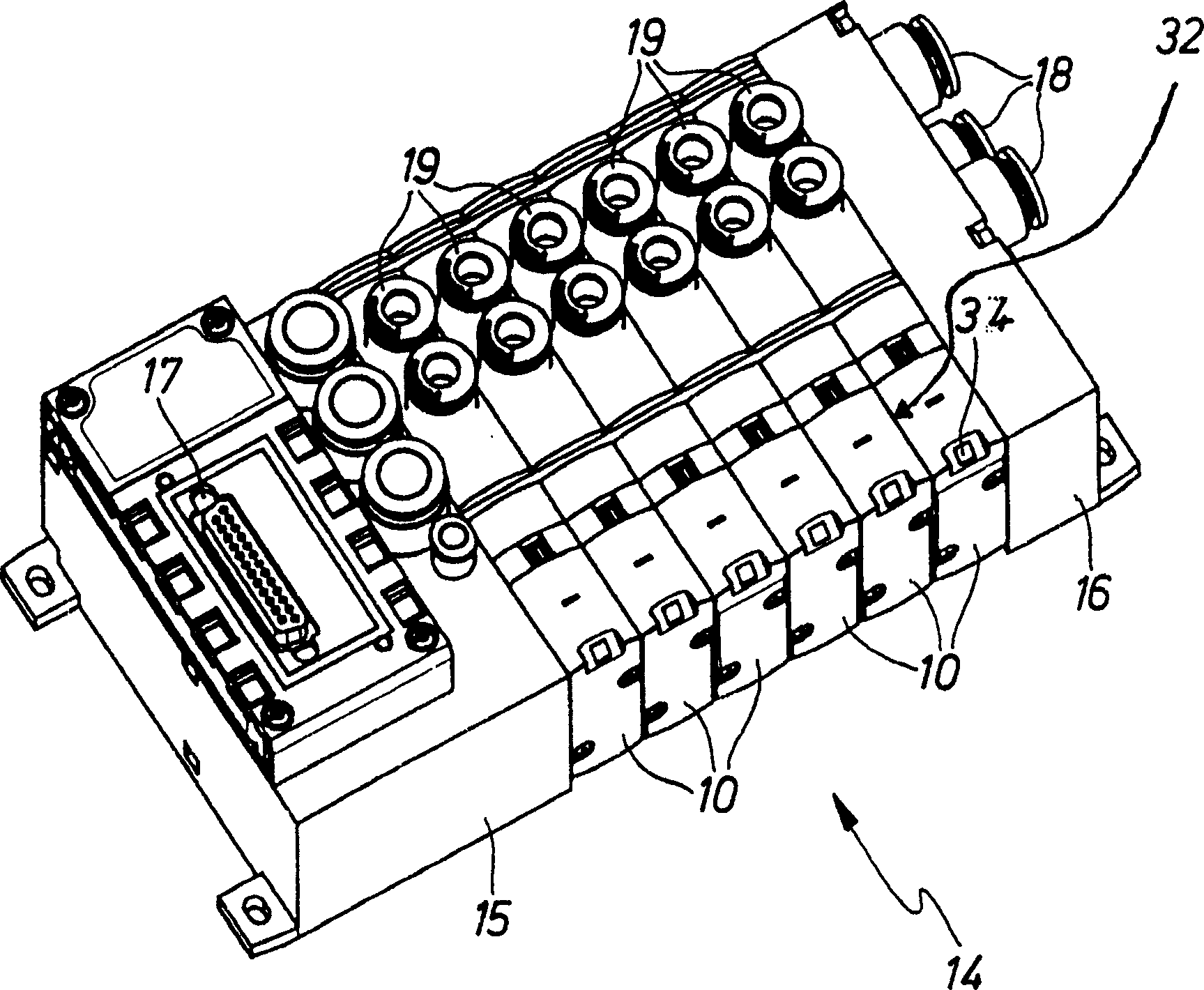 Serial modules of electric valve driver for controlling hydrodynamic valve device