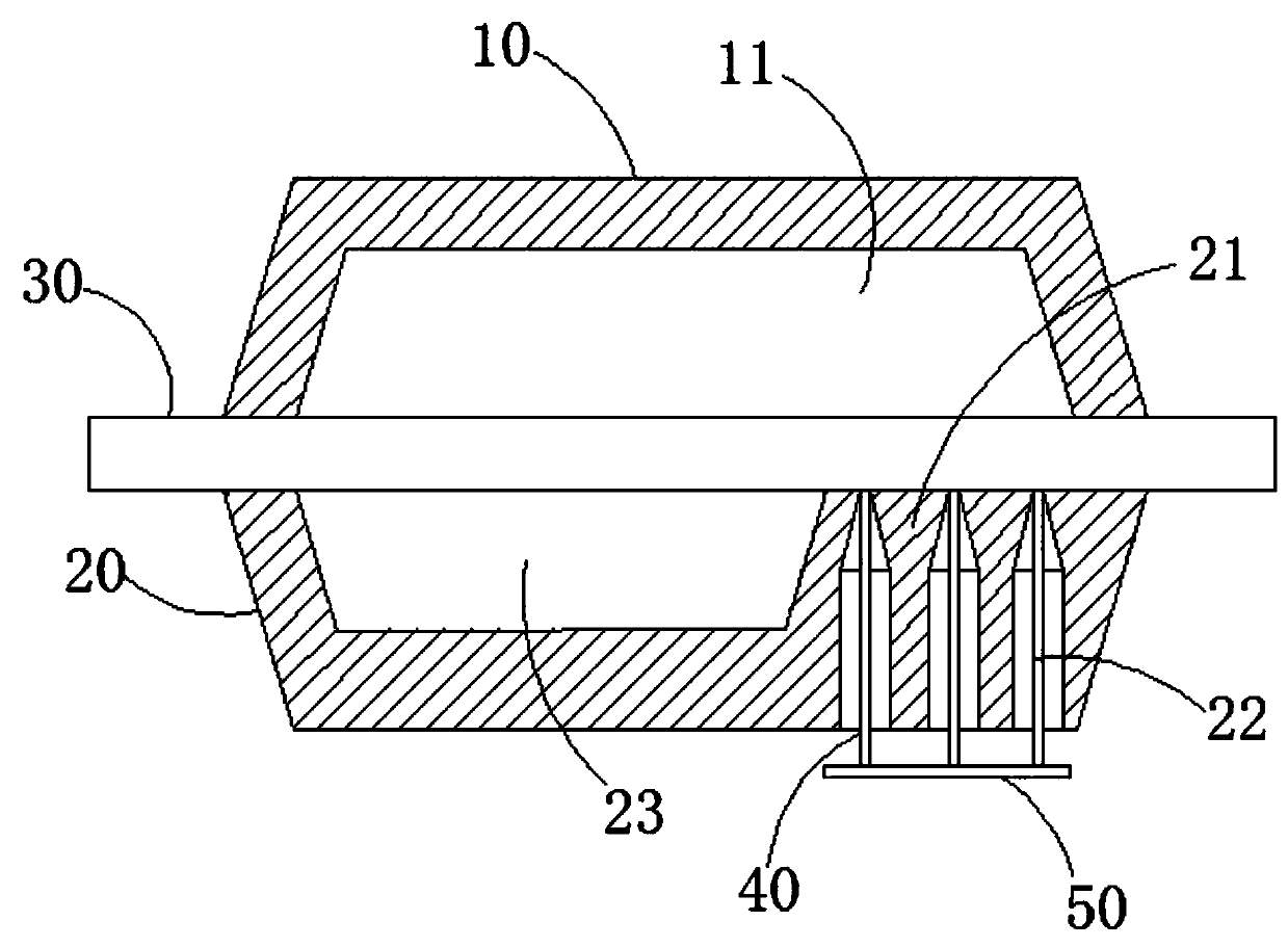 Plastic packaging mold and method based on one-time double-side plastic packaging technology and mold cleaning method of mold