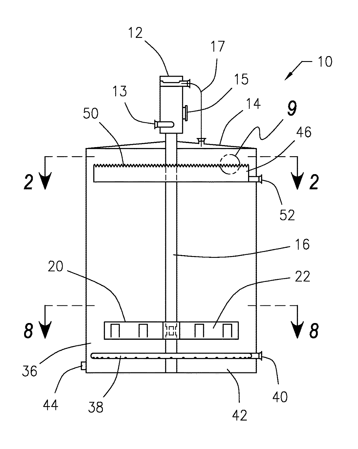 High efficiency fluid separation device