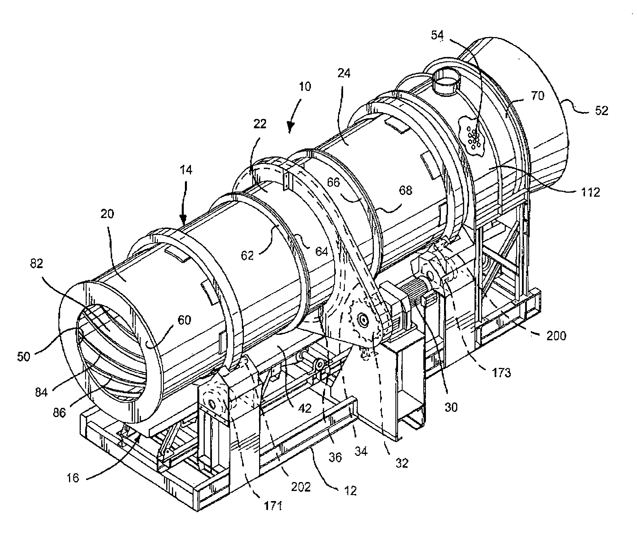 Rotary Drum and vibratory conveyor system