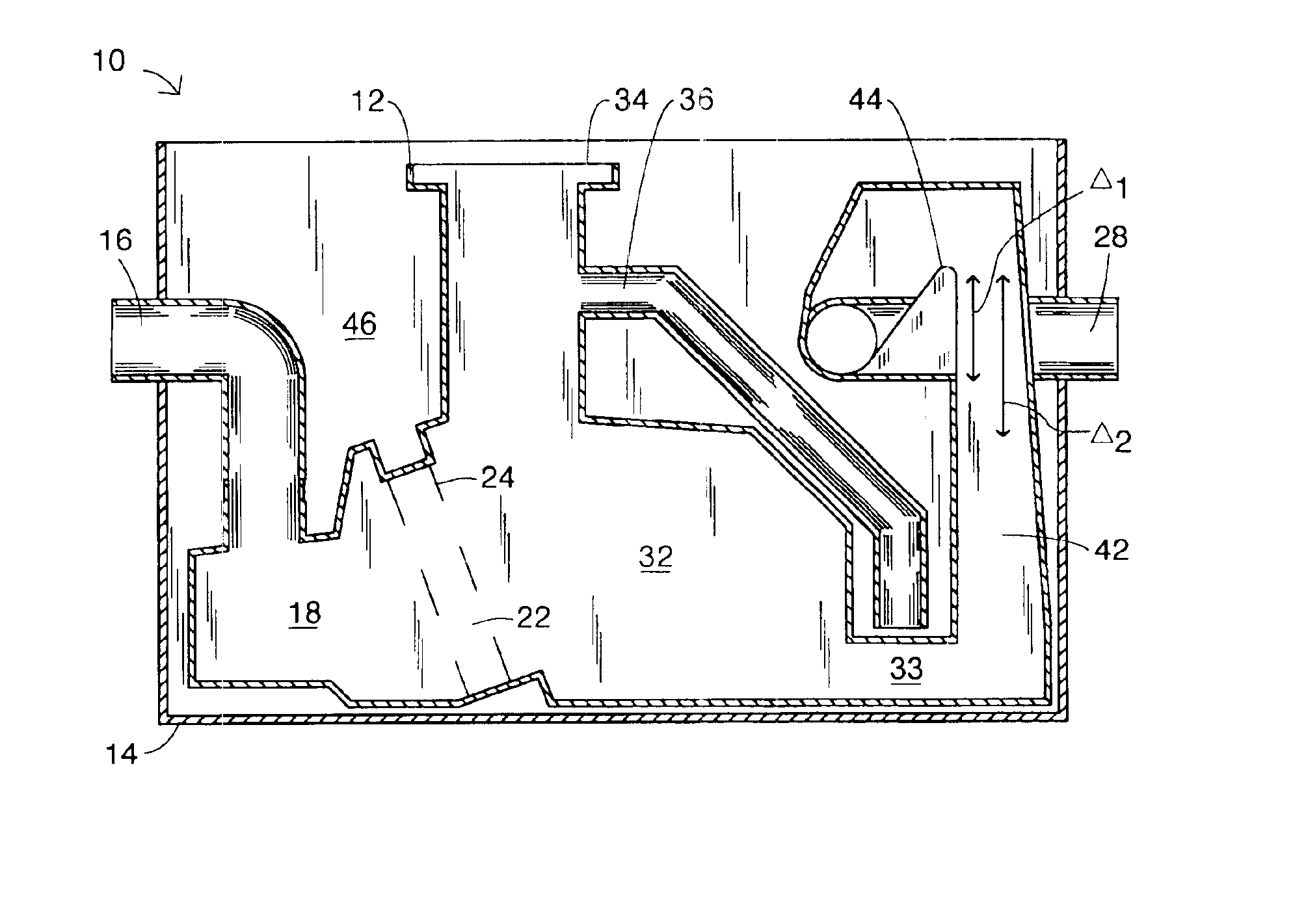 Grease separator for kitchen sinks and other applications