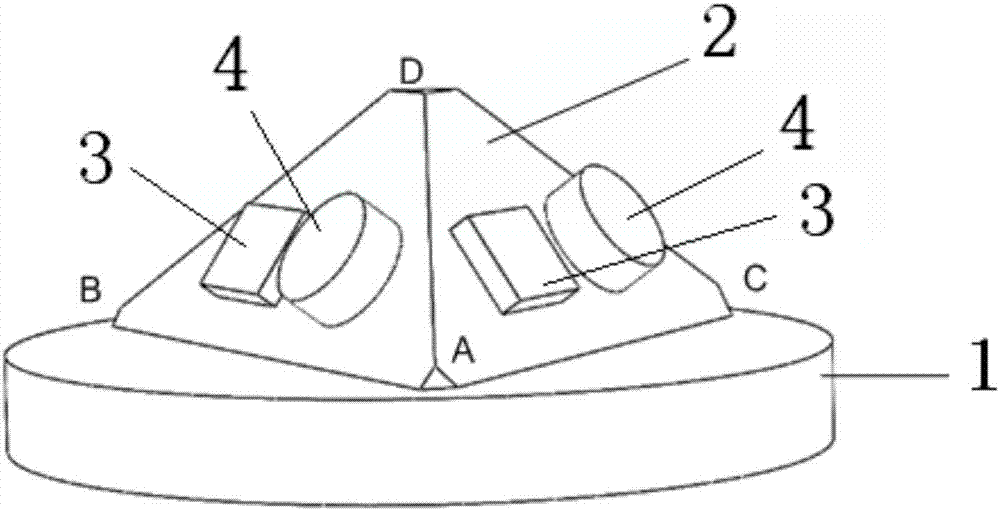 Pyramid inertial measurement unit and three-axis gyroscope scale factor self-calibration method