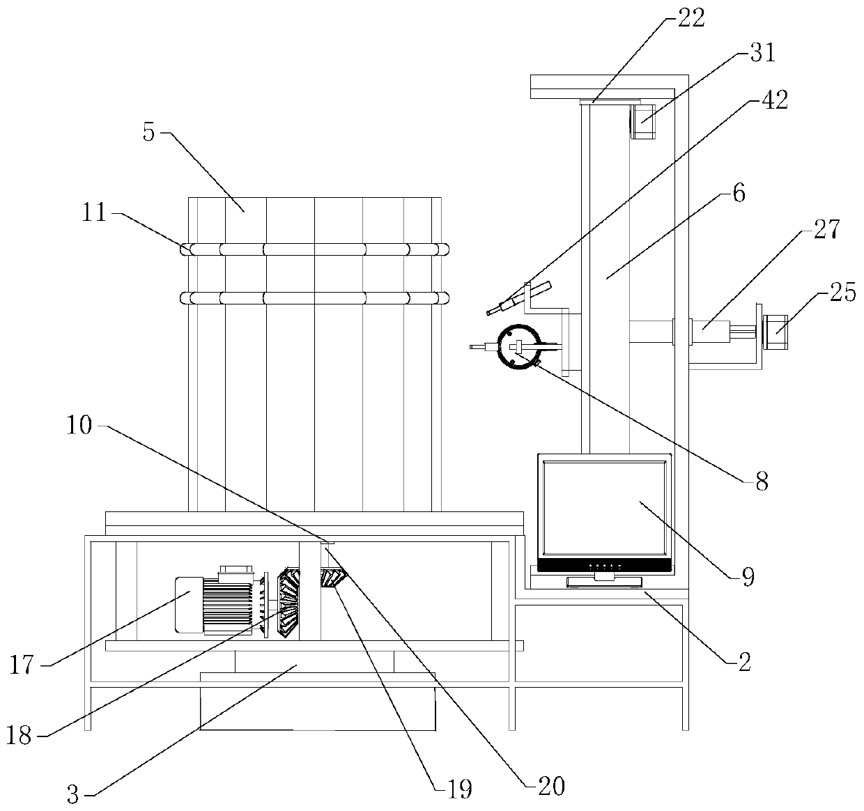 Barrel forming equipment with bounce value detecting and marking function and method thereof