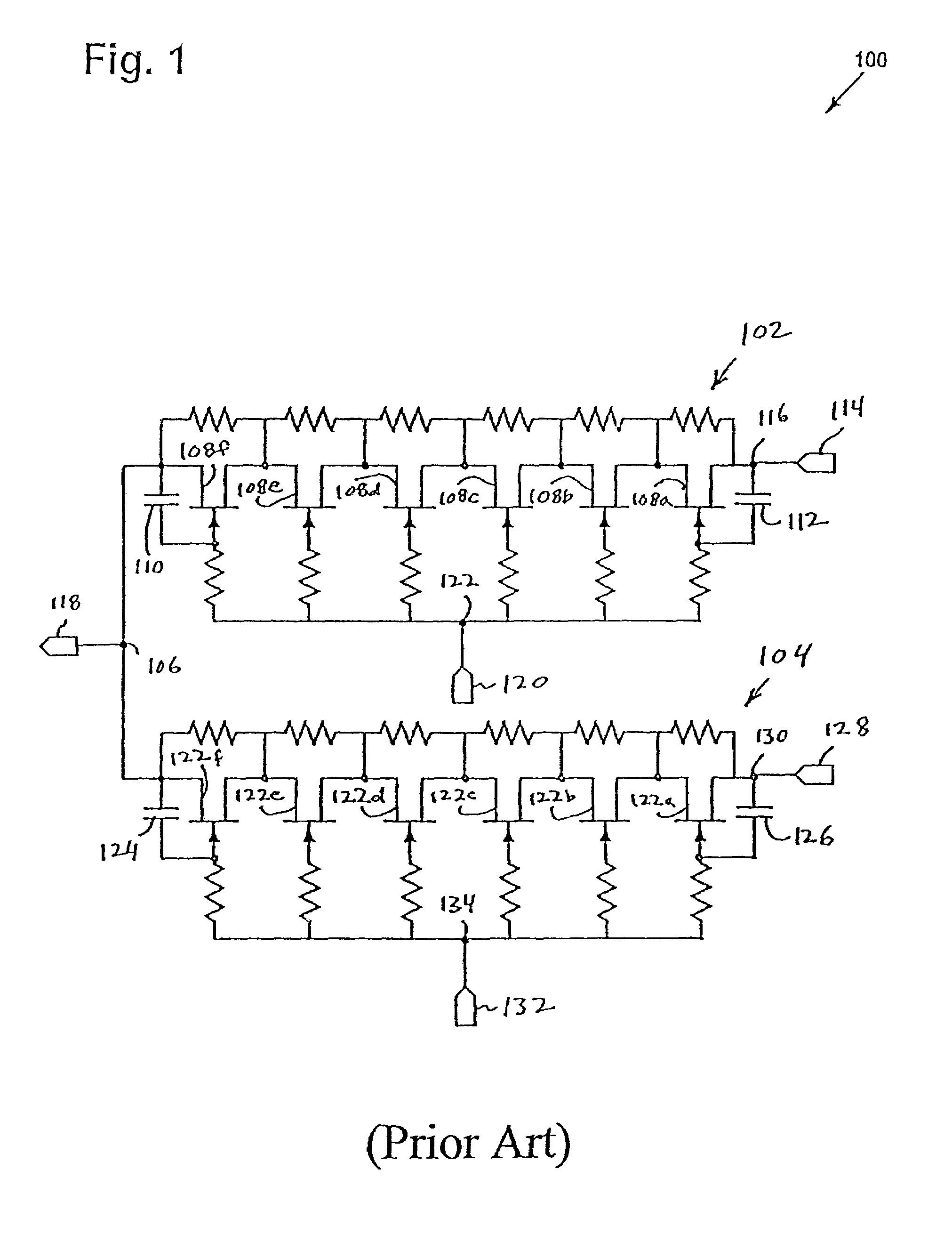 High-frequency switching device with reduced harmonics