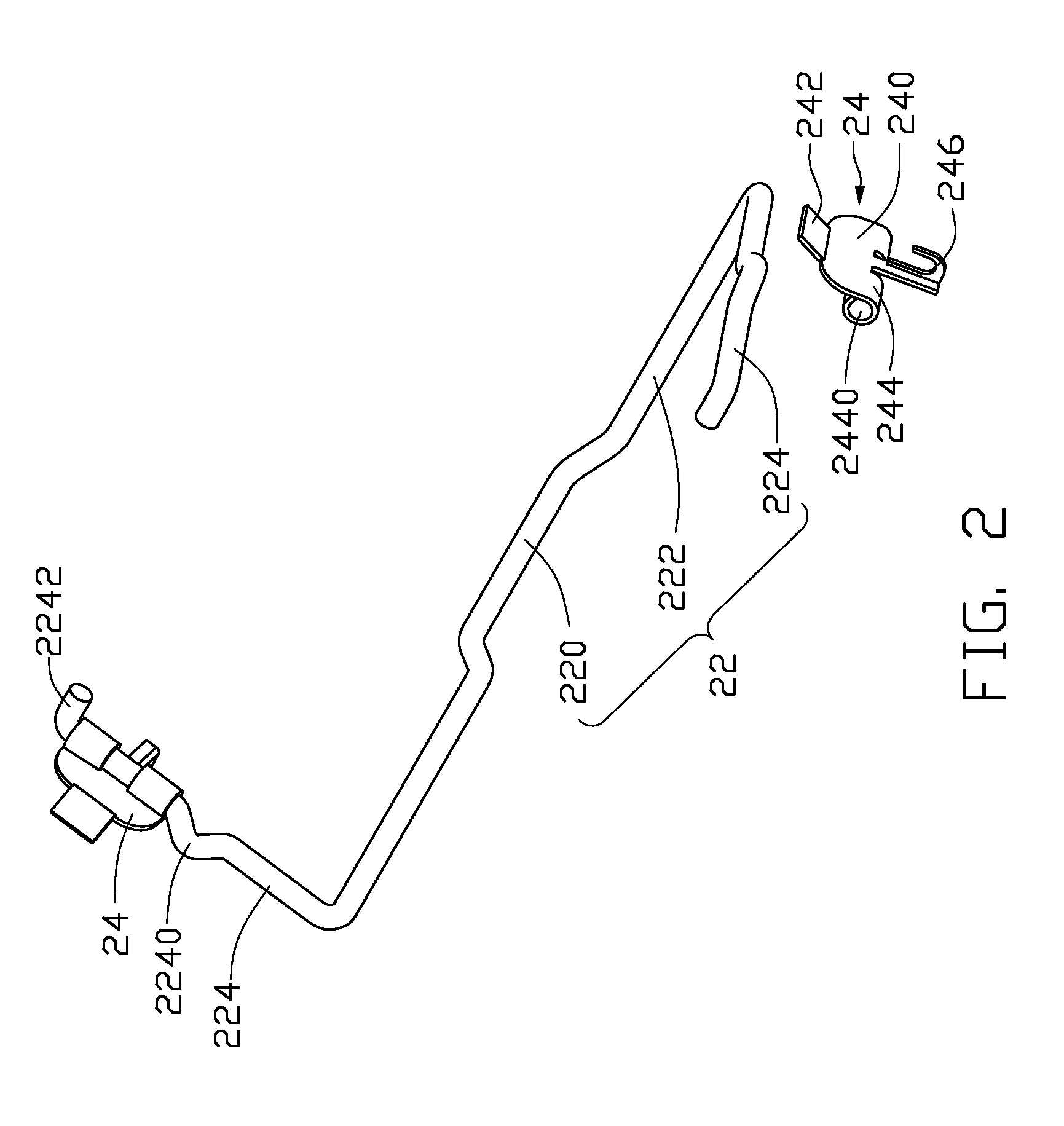 Heat sink assembly having a clip