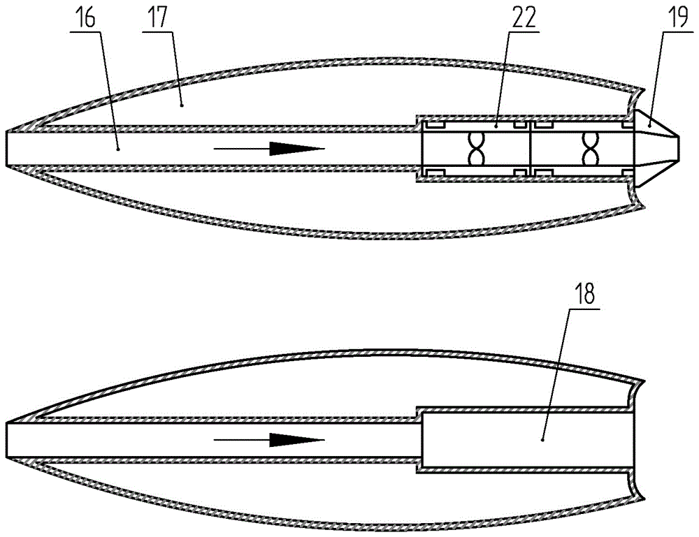 Watercraft or aircraft provided with improved thrusters