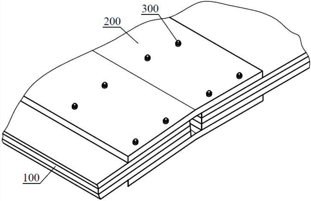 Composite material and steel structure mixed super-large span material storage shed and construction method thereof