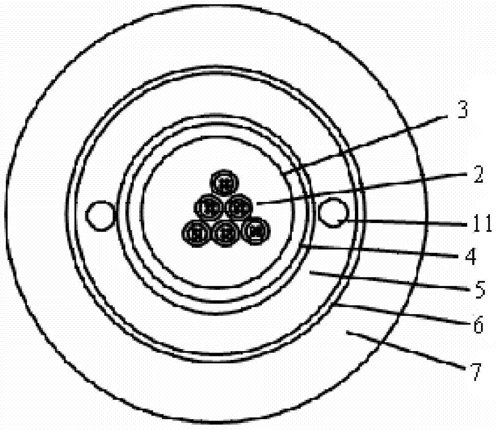 Flame-retardant and fire-retardant cable with high performance