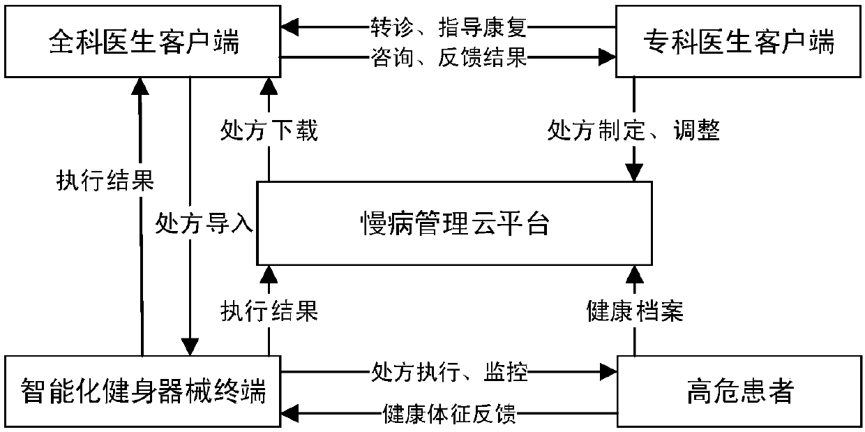 High-risk chronic patient exercise rehabilitation service system and method