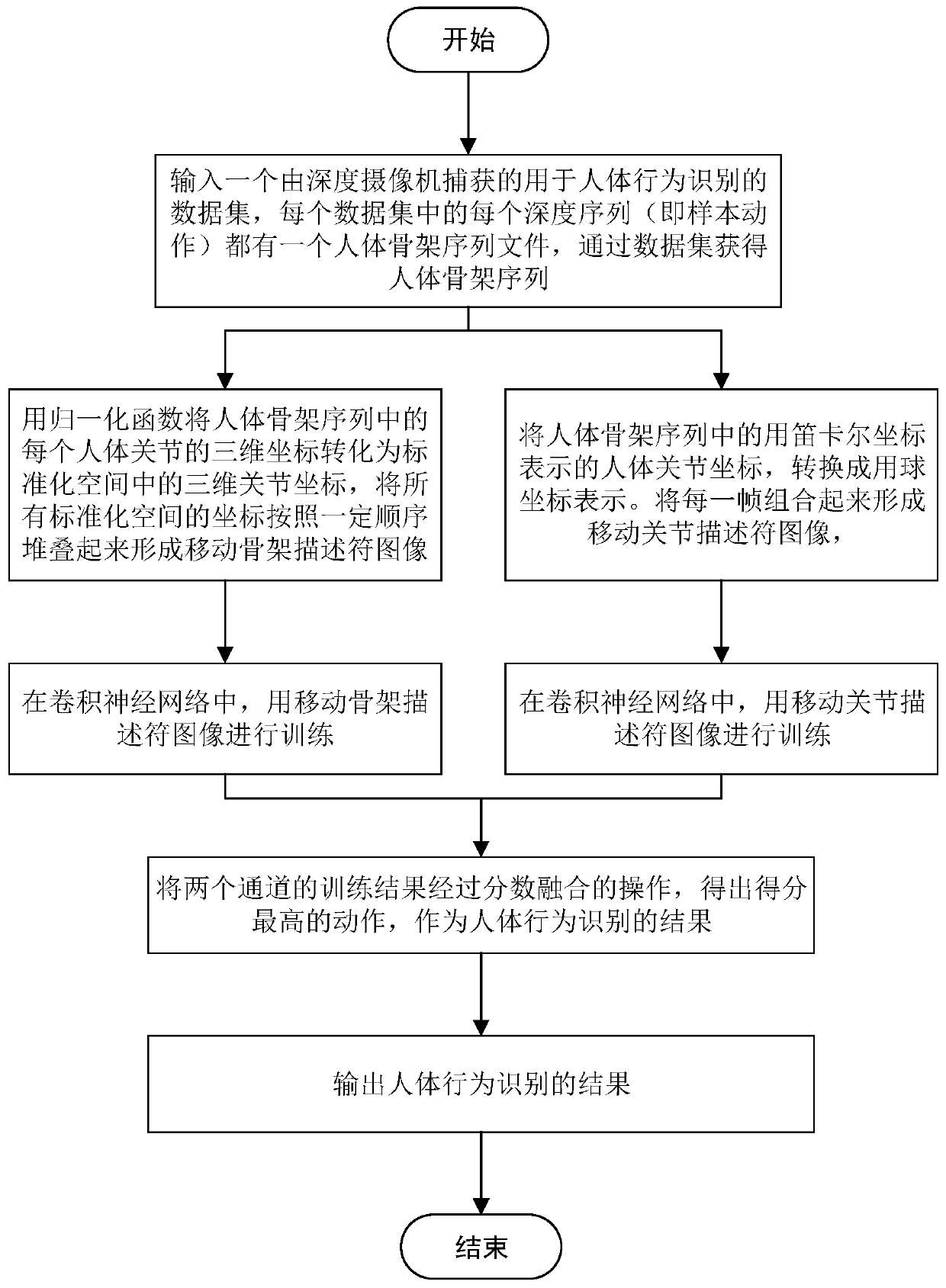 Human body behavior identification method based on convolutional neural network