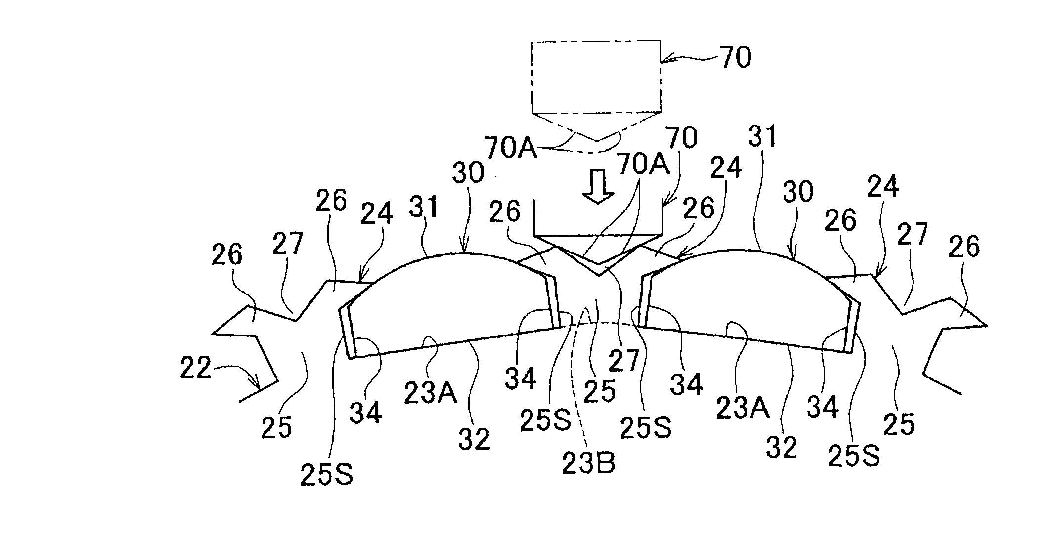 Motor rotor, having magnet holding projections