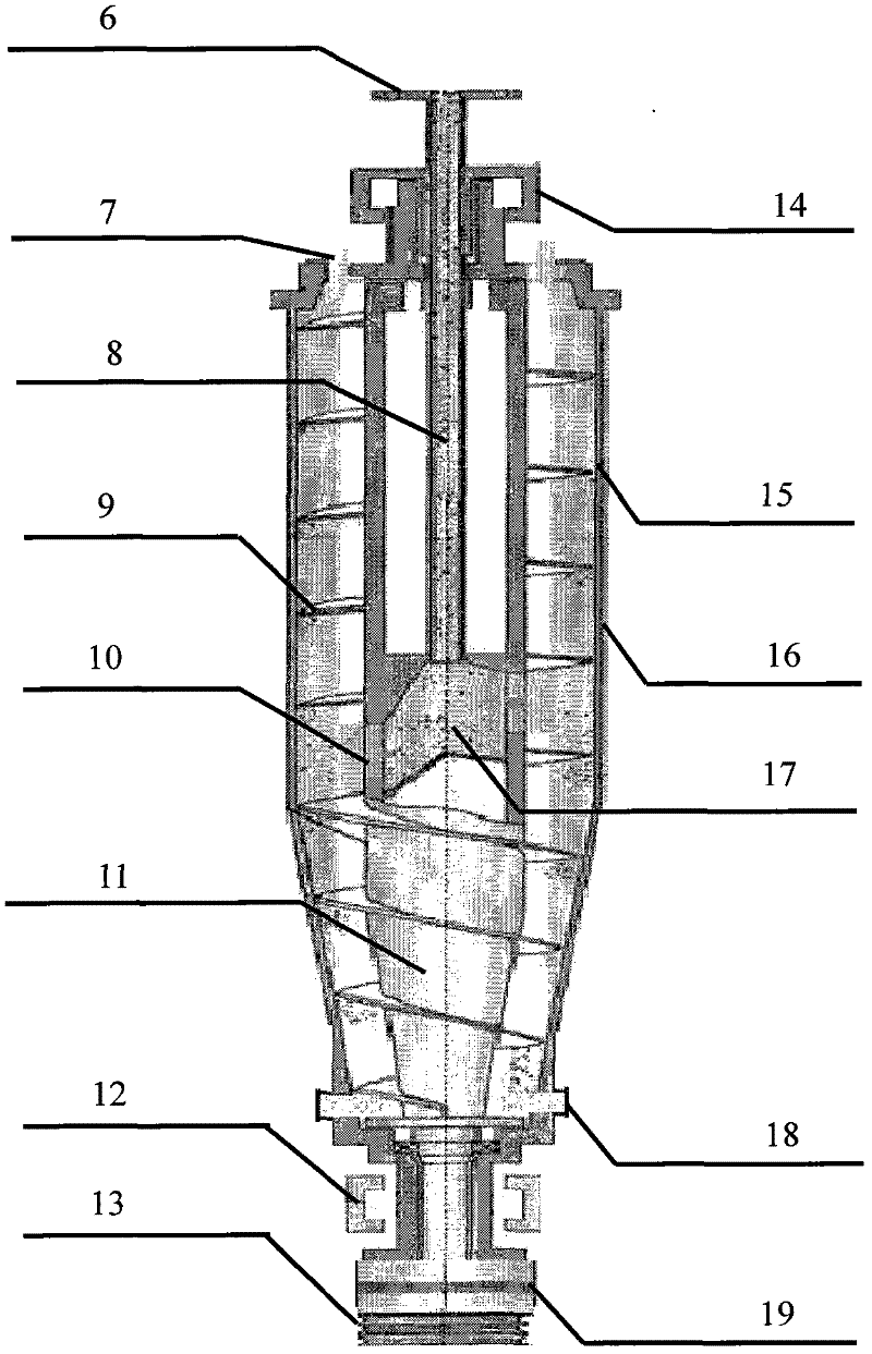 Method and device for continuously separating catalyst of synthetic fluid fuel in slurry bed from product