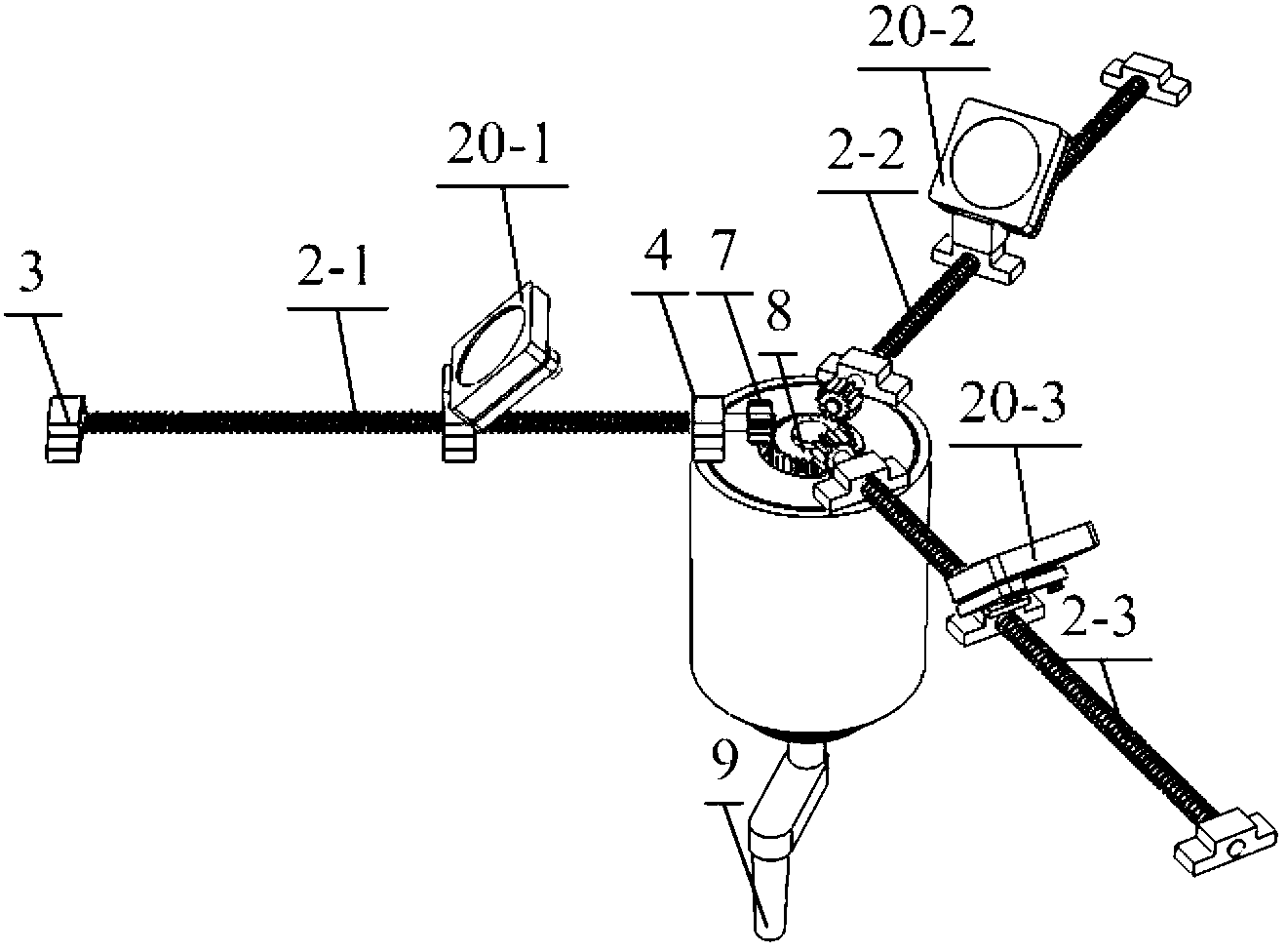 Focal point positioning device for astronomical telescope