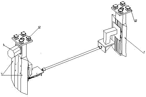 Vortex-induced vibration simulation test device for deep sea riser model with movable top end under uniform flow