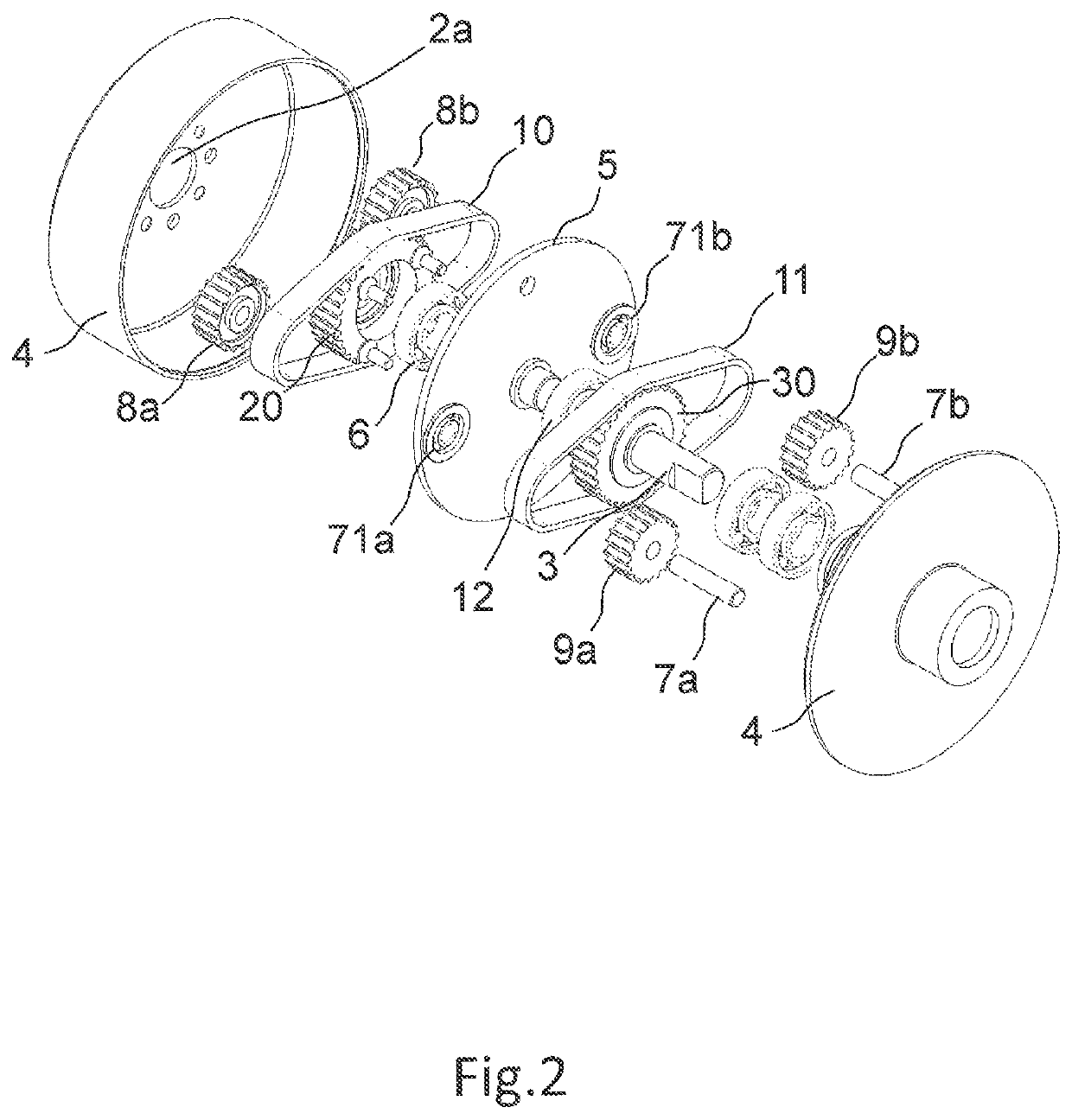 Rotational speed reducer