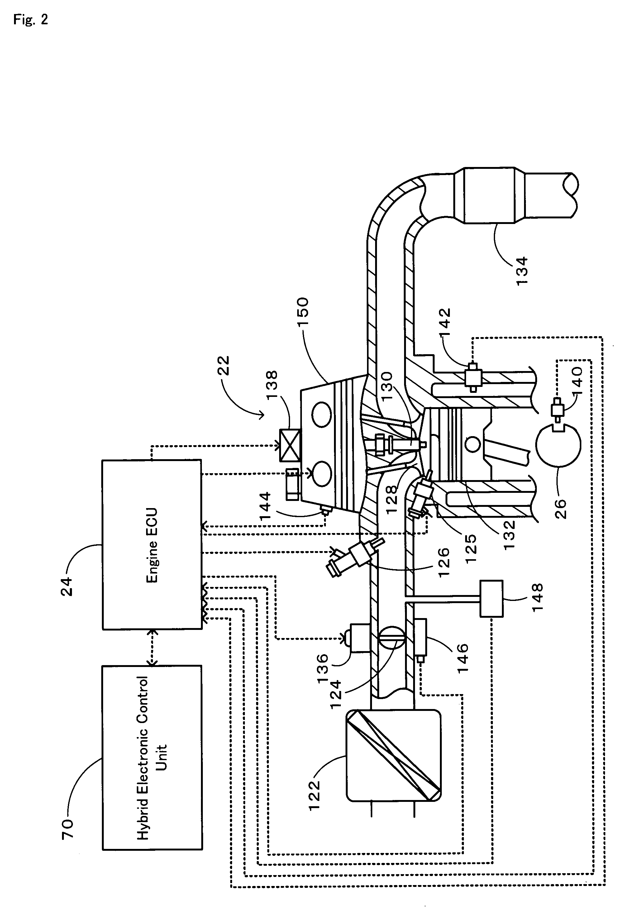 Internal combustion engine system and starting method of internal combustion engine