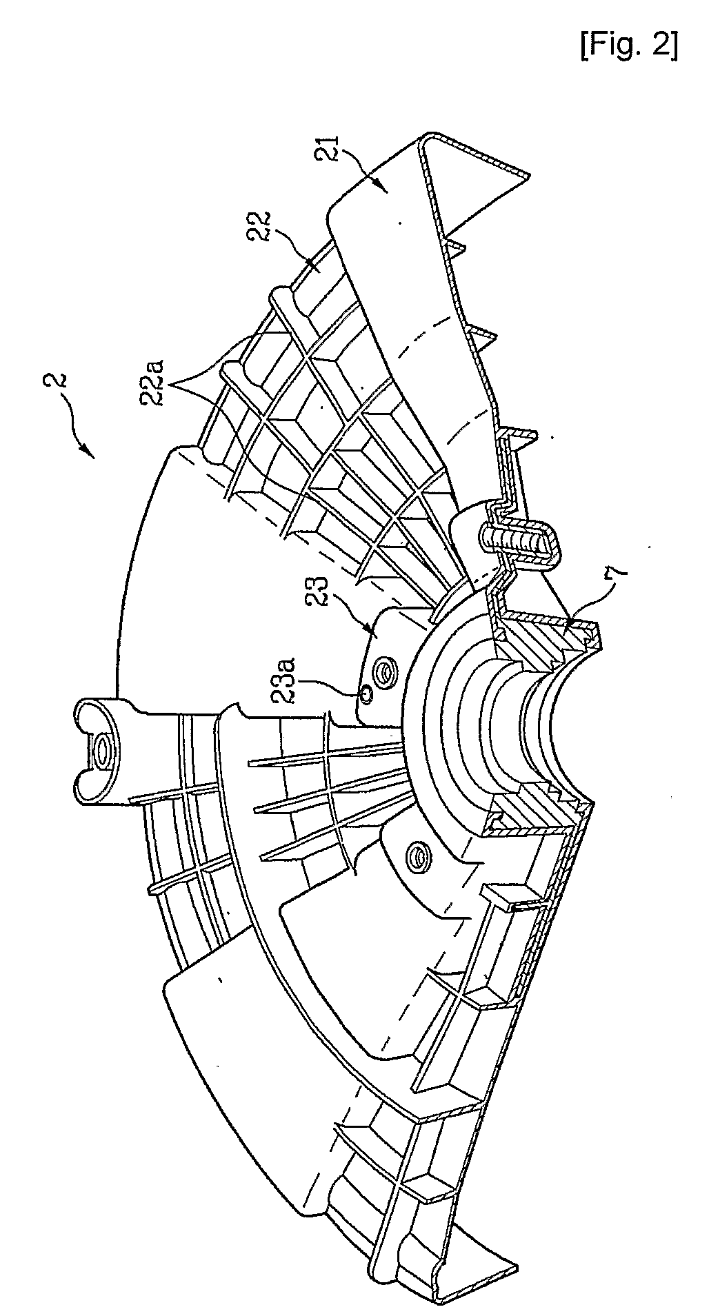 Tub for a washing machine with a bearing housing inserted therein