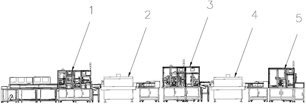 Full-automatic adhesive dispensing, frictioning and material discharging machine