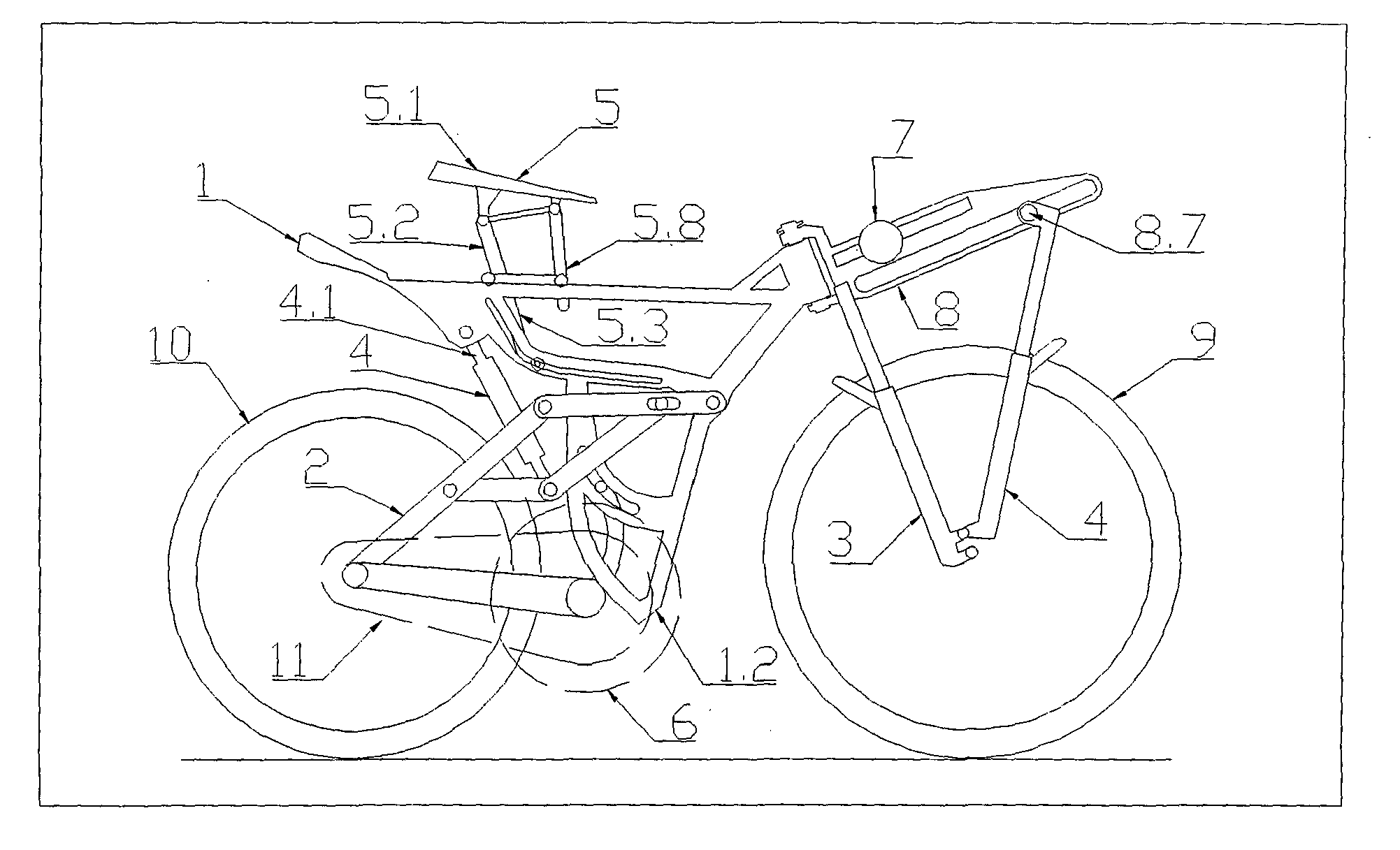 Bicycle, modifiable for uphill, downhill and/or trail conditions